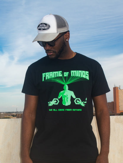 FRAME OF MIND BLACK/GREEN TEE